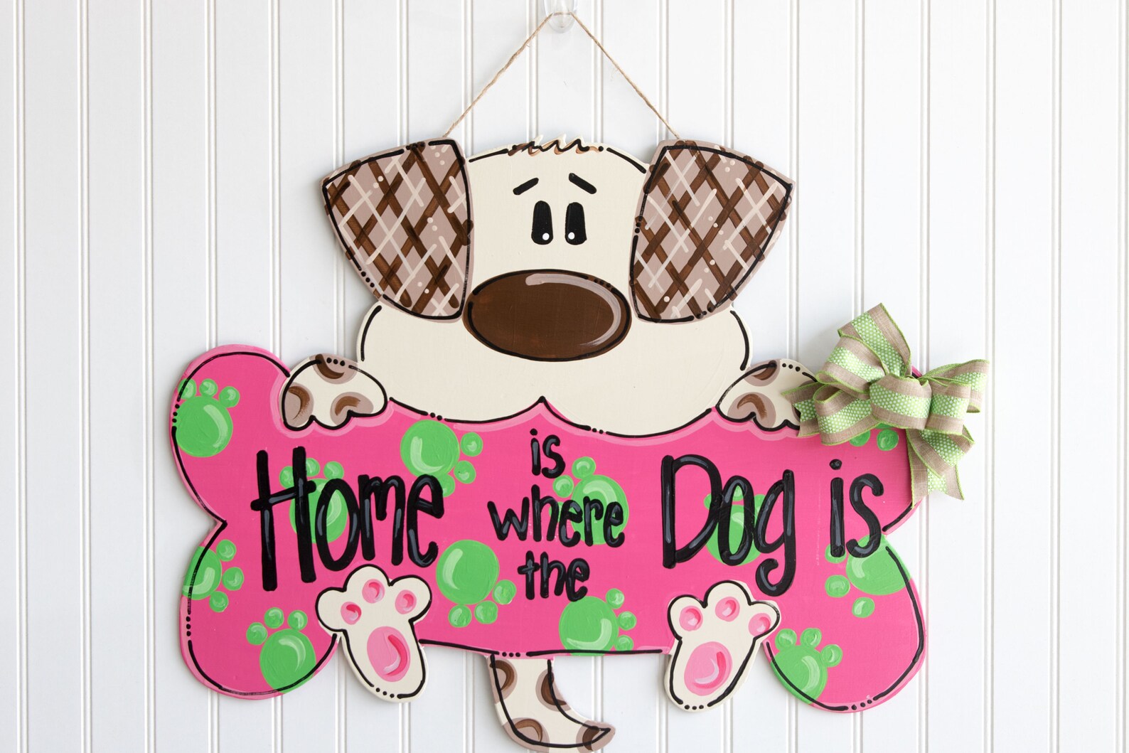 Dog Door Hanger Dog Bone Door Hanger Puppy Love Door Hanger Etsy