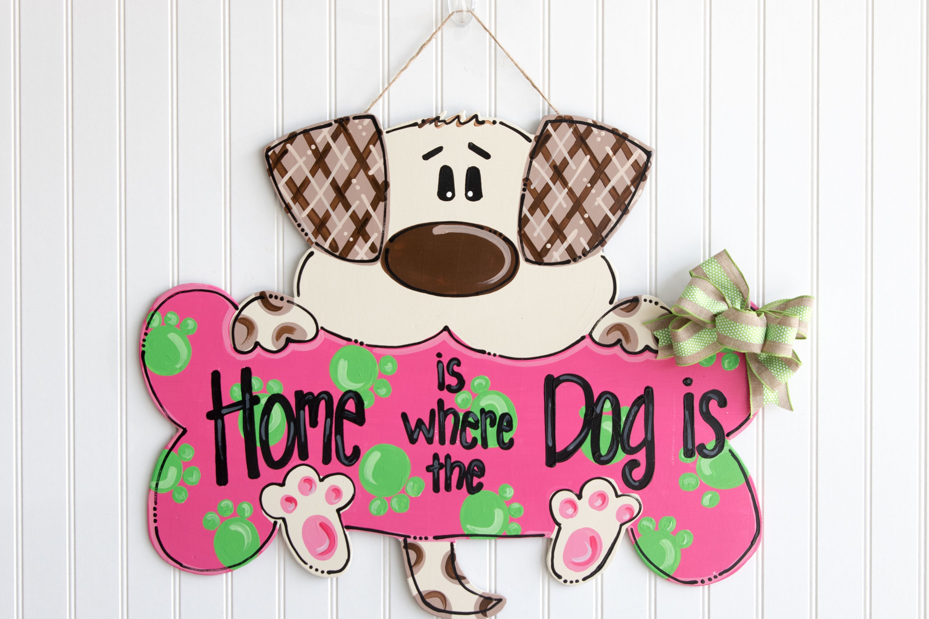 Dog Door Hanger Dog Bone Door Hanger Puppy Love Door Hanger Etsy