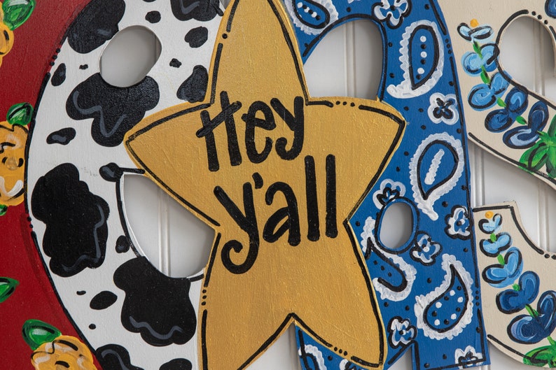 Texas door hanger Texas sign yellow rose door hanger home Etsy