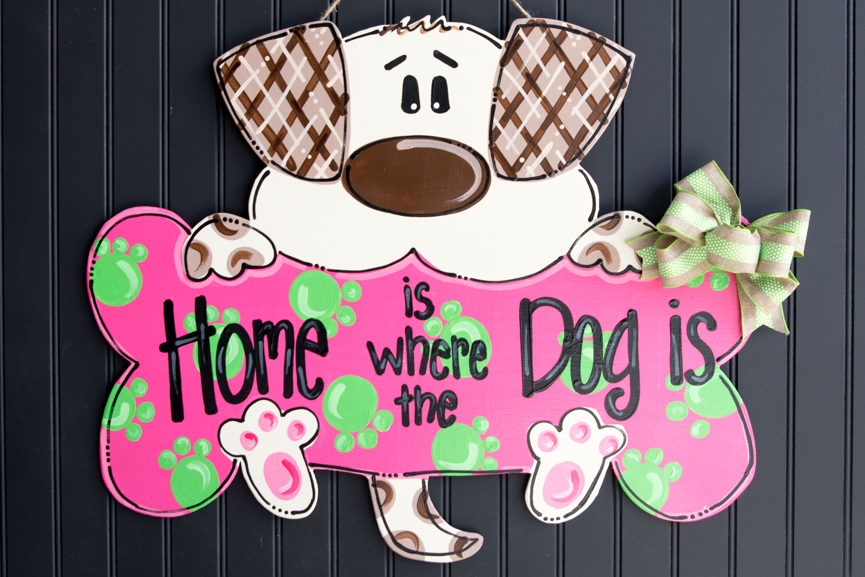Dog Door Hanger Dog Bone Door Hanger Puppy Love Door Hanger Etsy