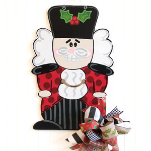 Nutcracker front door hanger, Christmas door hanger, Christmas front door decor, Winter door Hanger