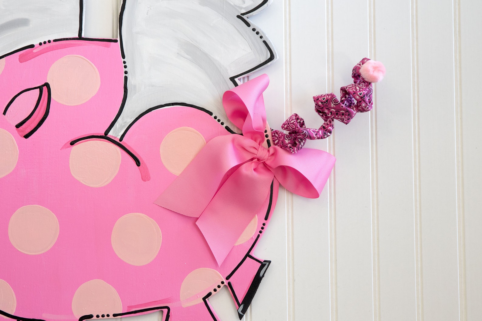Handmade Pig Face Door Hanging main image 1