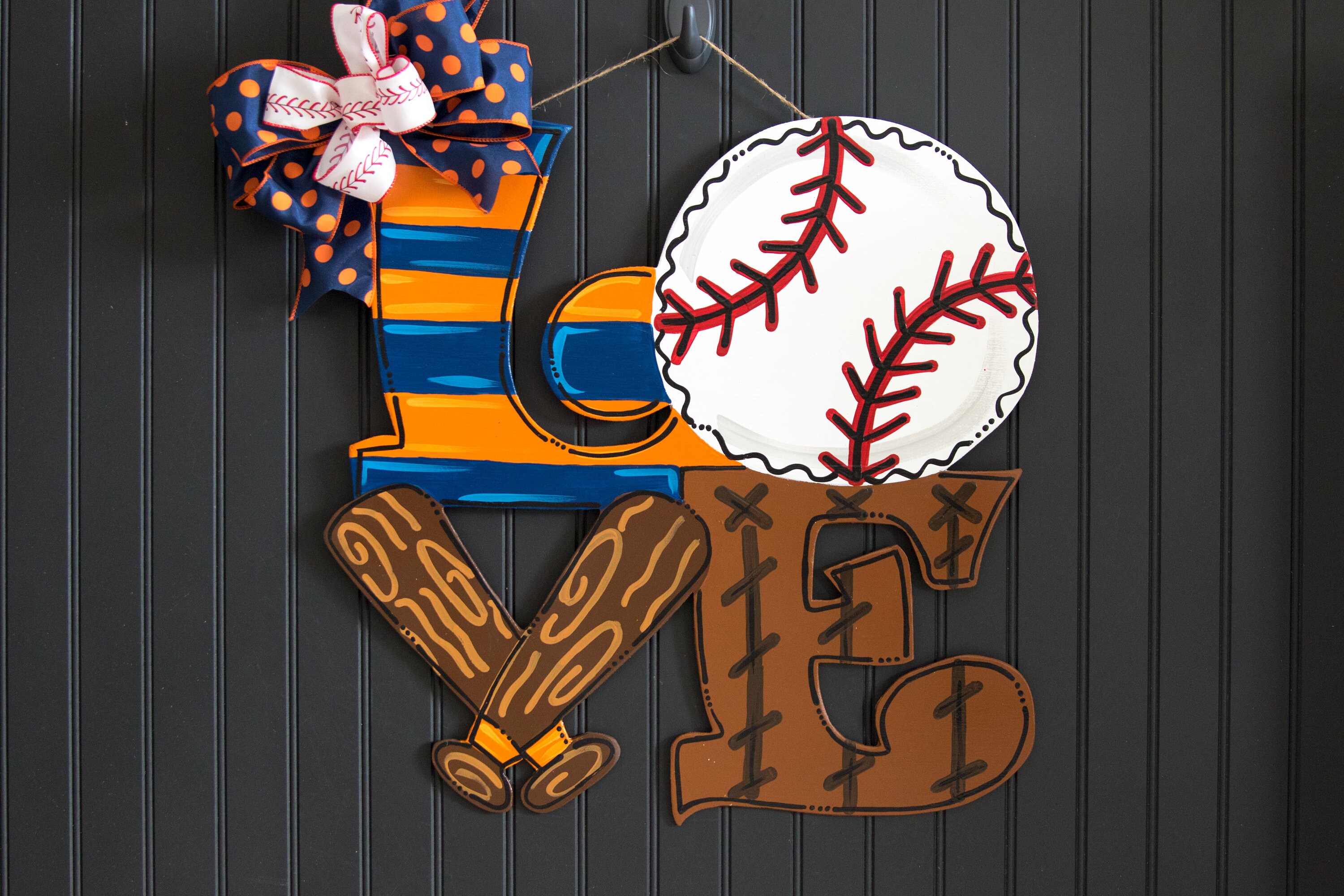 Baseball Door Hanger Softball Door Hanger Love Door Hanger Etsy