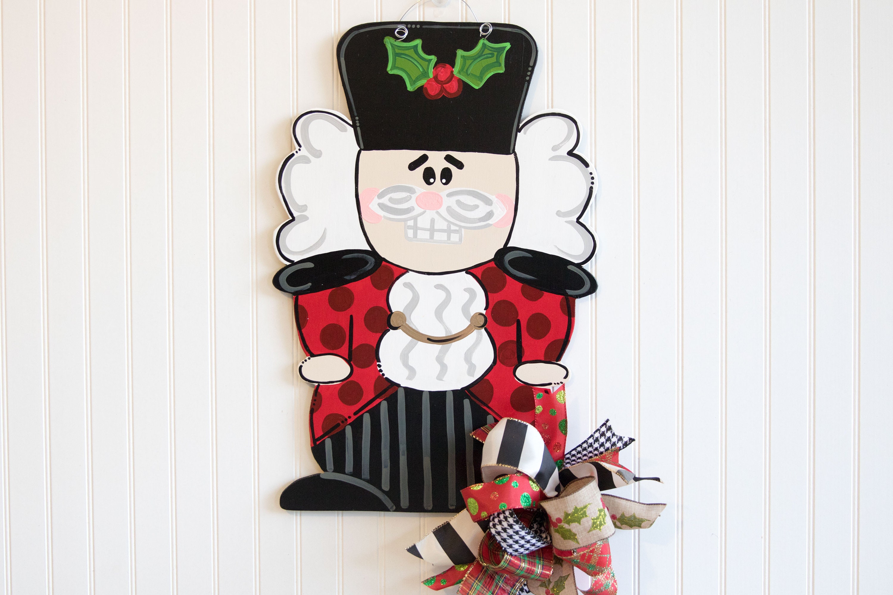 Nutcracker Front Door Hanger Christmas Door Hanger Christmas Etsy