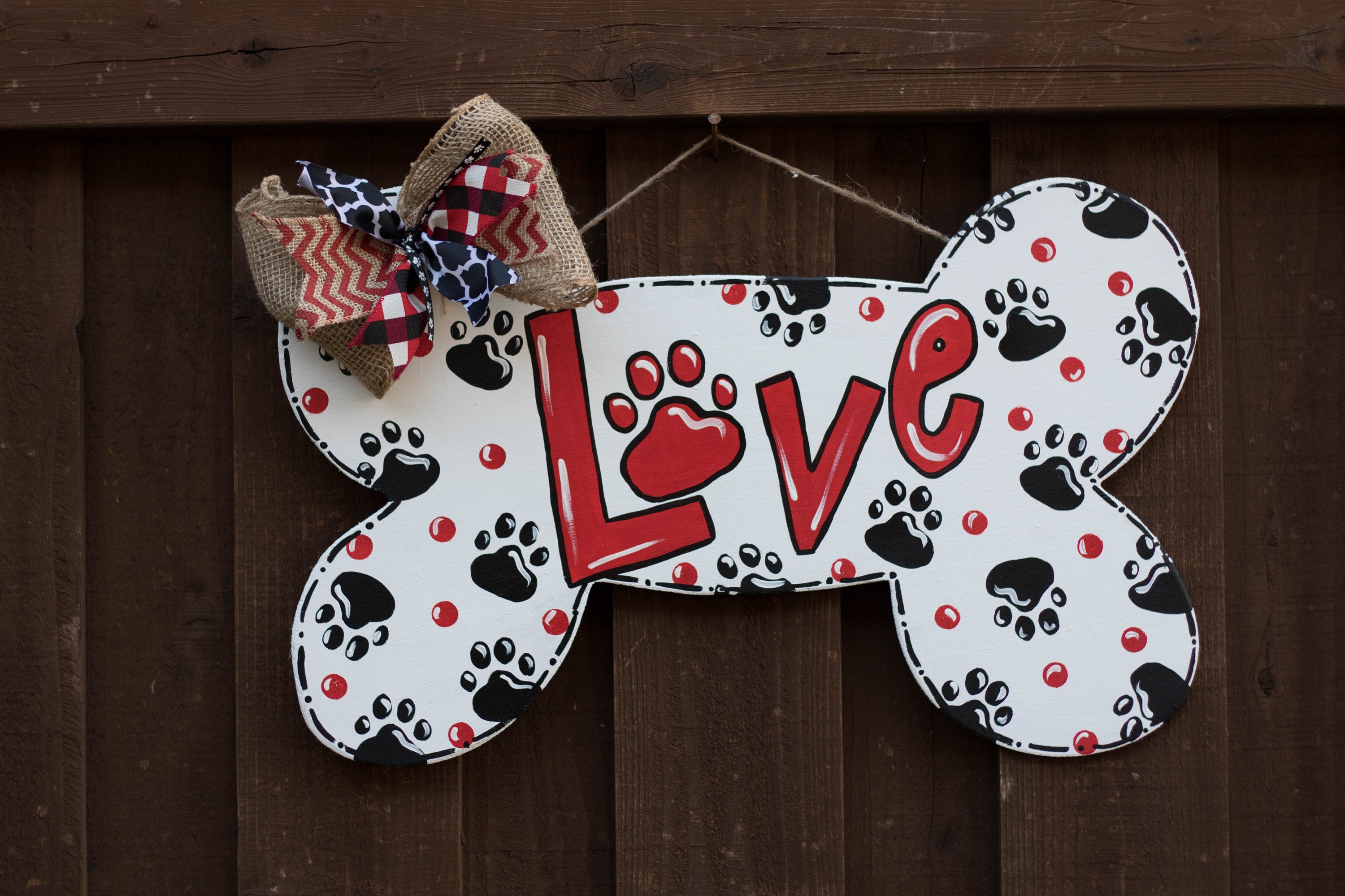 Dog Bone door hanger puppy love door hanger dog lover door Etsy