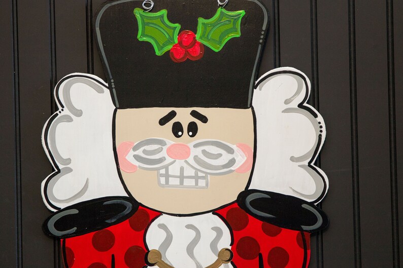 Winter door Hanger Nutcracker front door hanger Christmas front door decor Christmas door hanger