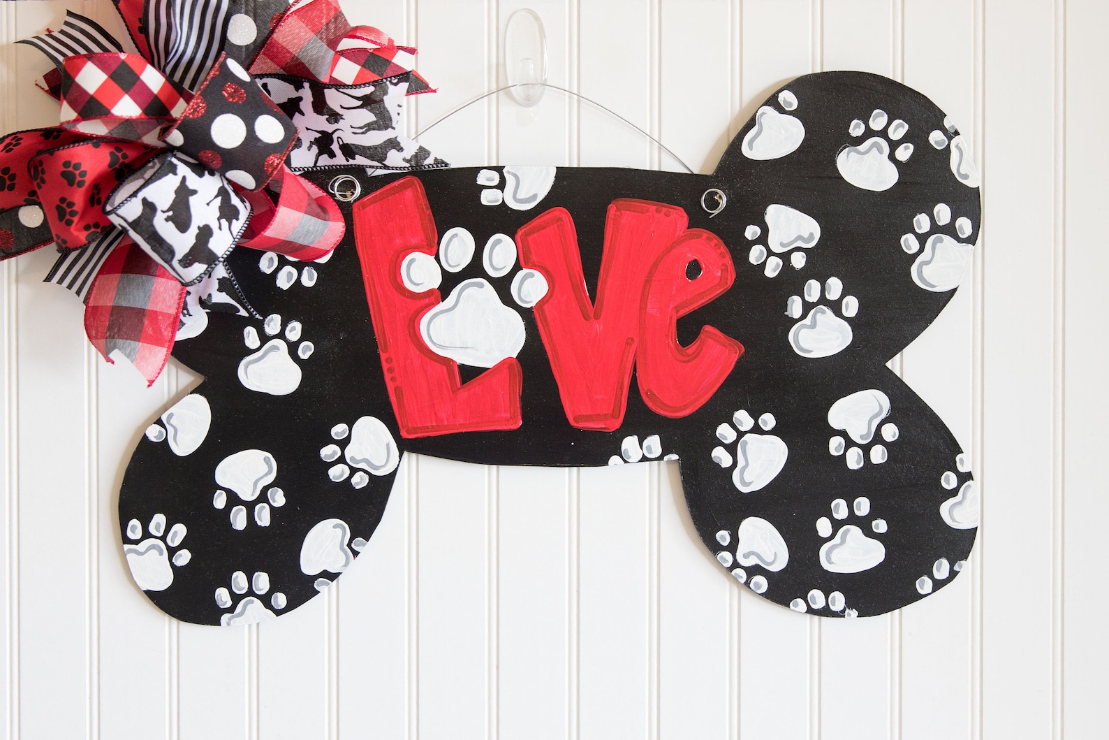 Dog Bone Door Hanger Puppy Love Door Hanger Dog Lover Door Etsy