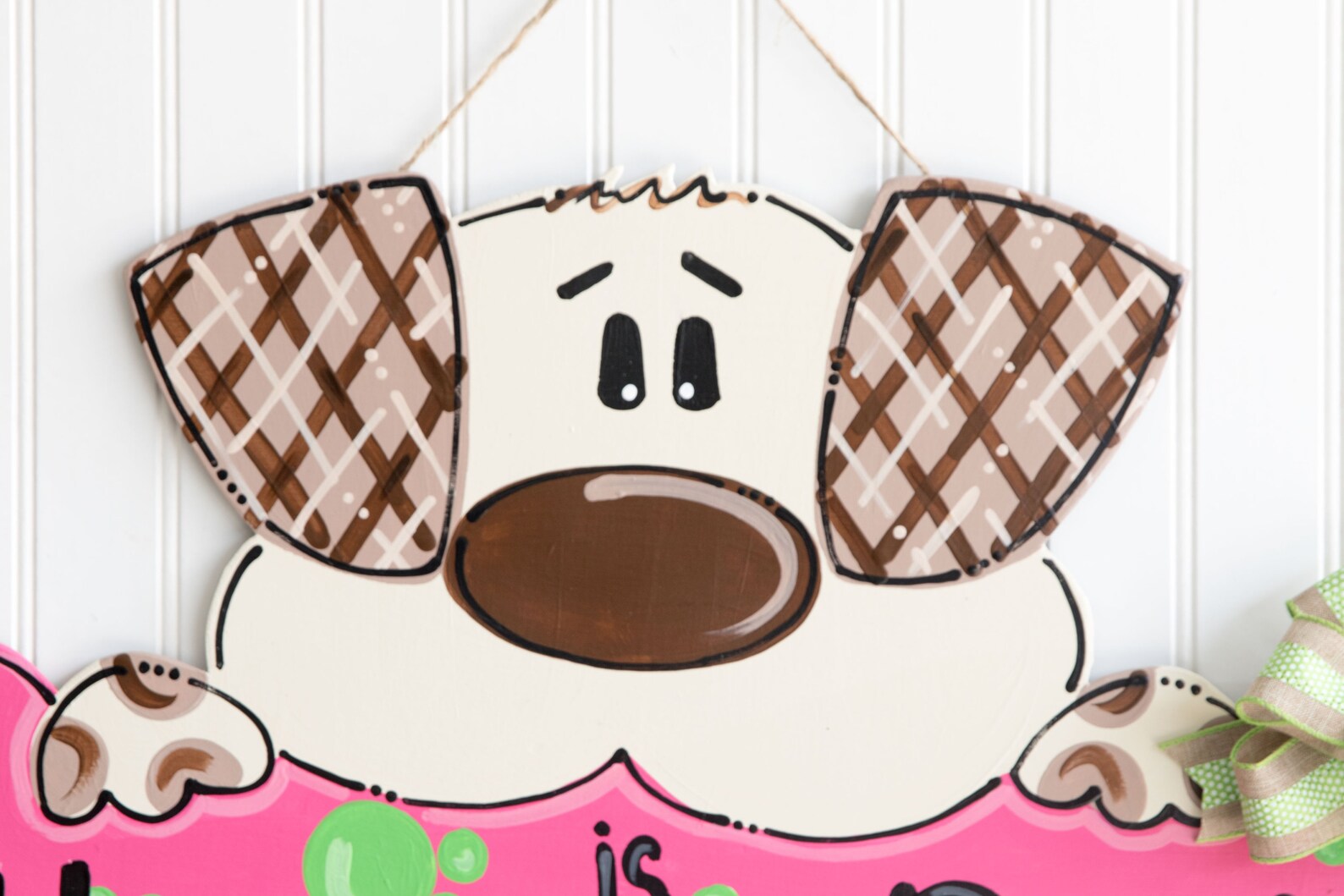 Dog Door Hanger Dog Bone Door Hanger Puppy Love Door Hanger Etsy