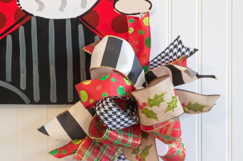 Winter door Hanger Nutcracker front door hanger Christmas front door decor Christmas door hanger