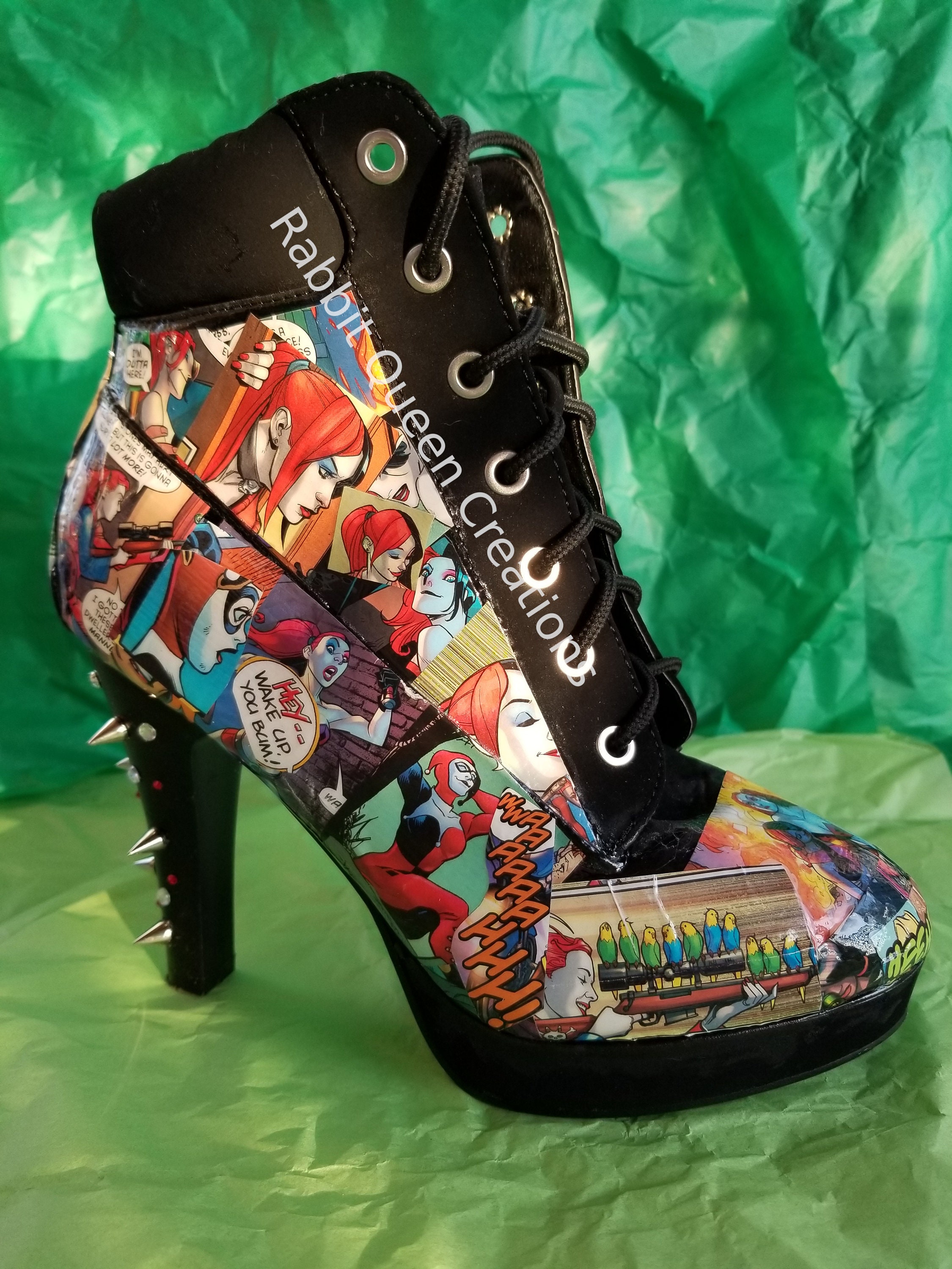 Harley Quinn Book Shoes/Custom Shoes/Geek