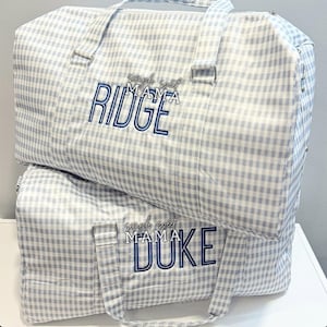 Embroidered Nylon Wipeable Duffle Bag