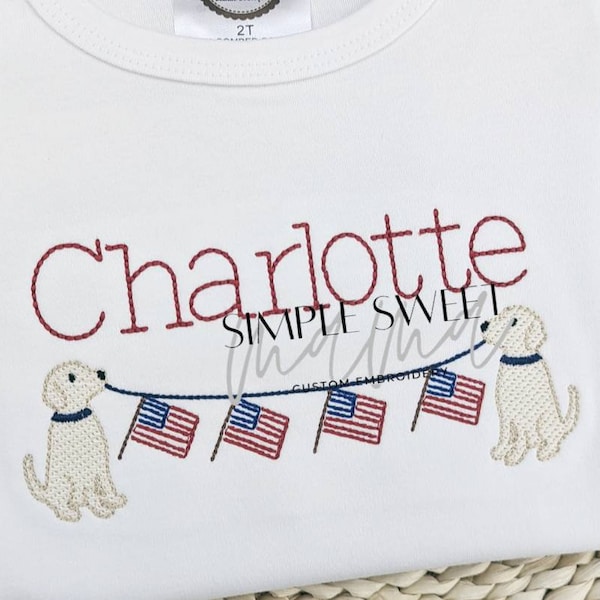 White American Flag Star Spangled Polo Romper main image 1
