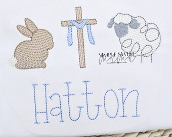 Easter Trio Embroidery T-shirt/Bubble/Romper