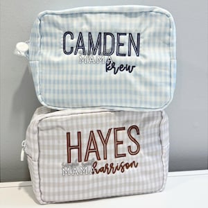 Embroidered Nylon Wipeable Bag
