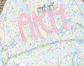 Monogram Floral Backpack | Personalized Girl's School Bookbag