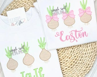 Vidalia Onion Festival Shirt | Embroidered Sibling Onion Tee (Kids)