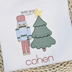 Boy Nutcracker with Tree Embroidery T-shirt/Bubble/Romper
