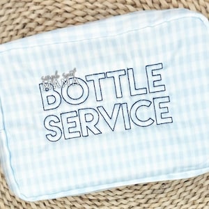Embroidered Nylon Wipeable Diaper Pouch