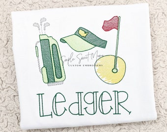 Golf Embroidery T-shirt/Bubble/Romper