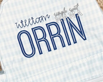Blue Gingham Backpack | Custom Embroidered Kids School Bookbag