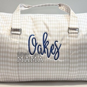 Embroidered Nylon Wipeable Duffle Bag