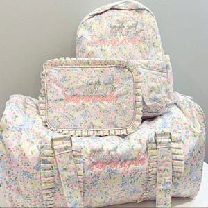 Grandmillenial Embroidered Nylon Wipeable Luggage