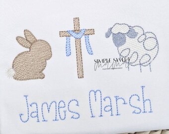 Easter Trio Embroidery T-shirt/Bubble/Romper
