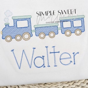 Choo Choo Train Monogrammed Embroidery T-shirt/Bubble/Romper