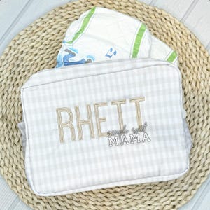 Embroidered Nylon Wipeable Everything Bag/Toiletry Bag