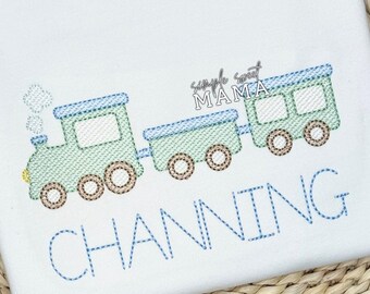 Embroidered Train Shirt | Personalized Choo Choo Tee, Cotton Toddler Top