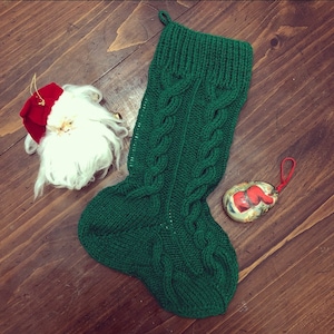 Cabled Christmas Stocking Pattern