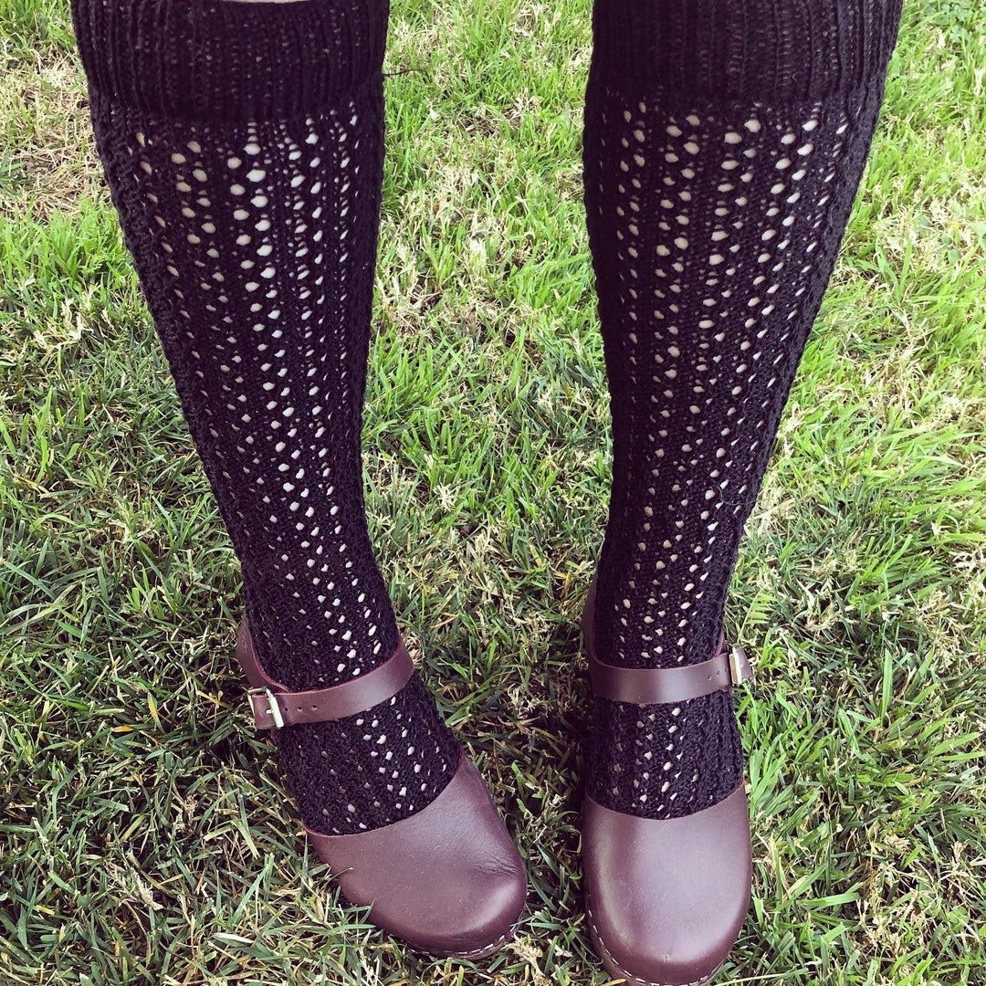 Knit Lace High Socks