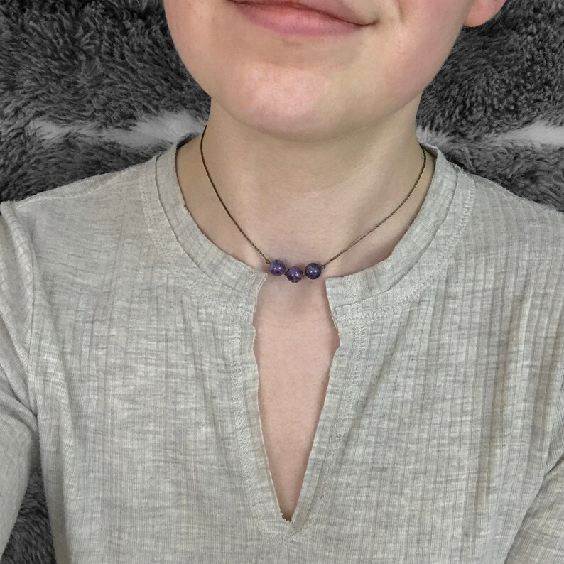 Green Jade Triple Knotted Beaded Cord Necklace // Cord Choker Etsy