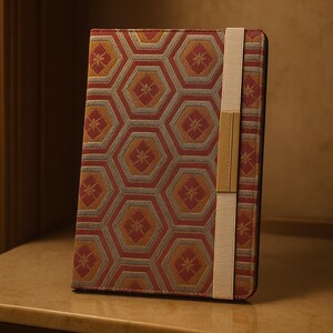 Pink & Silver Hanabishi iPad Cover with Vintage Charm | Eco-friendly Product | Annina Designs