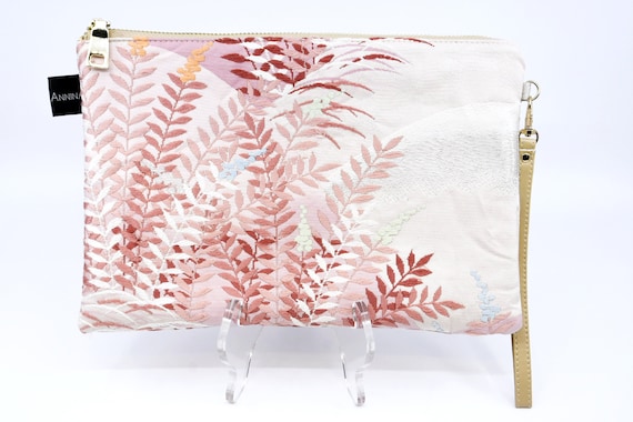Clutch bag recrafted from Vintage Japanese Kimono Obi