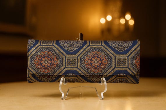 Unique evening clutch bag handcrafted from Vintage Japanese Obi