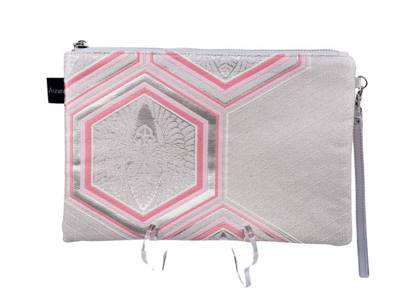 Clutch bag recrafted from Vintage Japanese Kimono Obi