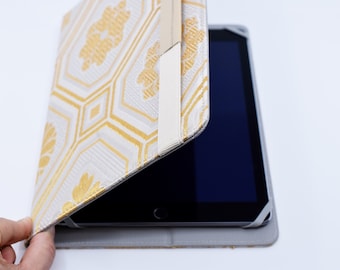 Universelle Bookcover Hülle aus Kimonogürtel für Tablets bis 10.4 Zoll, Tablet Case Cover