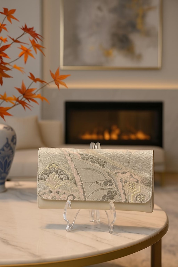 Recrafted Vintage Fukuro Obi | Unique Mini Evening Clutch Bag | AnninaDesigns