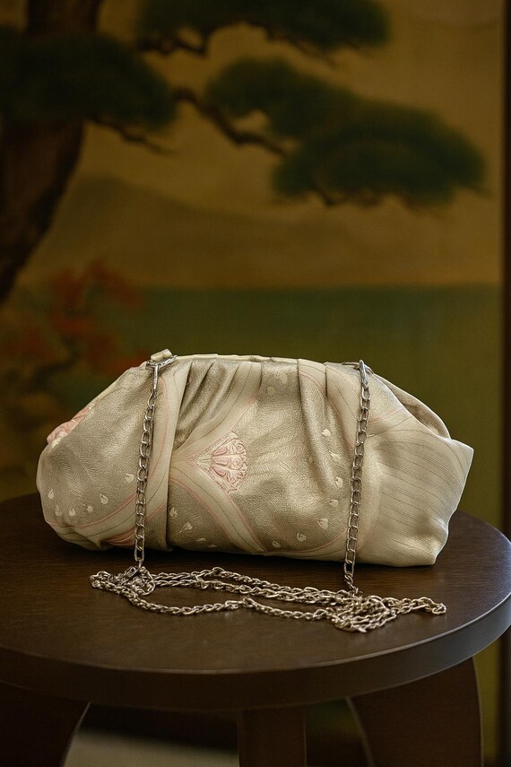 Kimono Obi Wedding Clutch Bag, Japanese Silk  Evening Bag, Prom Party Bag, Bridal Clutch Purse, Bridesmaid Bag, Makeup Bag, Wedding Gifts