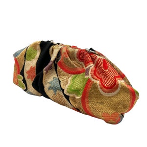 Japanese Kimono Dumpling Envelope Clutch, Fukuro Obi evening pouch clutch bag, Annina Designs