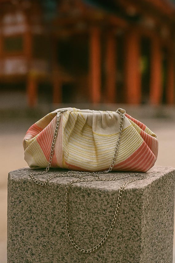 Kimono Obi Wedding Clutch Bag, Japanese Silk  Evening Bag, Prom Party Bag, Bridal Clutch Purse, Bridesmaid Bag, Makeup Bag, Wedding Gifts