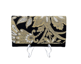 Unique Elegant Evening Clutch Handcrafted from Vintage Japanese Kimono Obi | AnninaDesigns