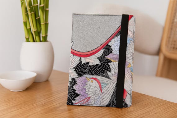 Discover Timeless Elegance: OSHI DORI Mandarin Duck Tablet Covers in Silver, Black, and Purple