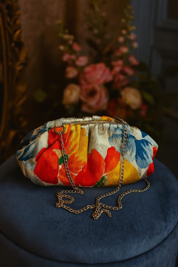 Japanese Vintage Clutch: Timeless Elegance with BOTAN Symbolism and Handcrafted Heritage, sustainable wedding clutch bag