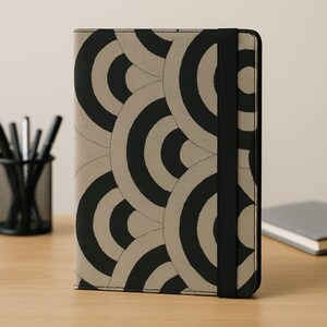 Einzigartige Vintage-Japanische Kimono Obi Tablet-Hülle - Nachhaltiges Geschenk mit SEIGAIHA-Muster