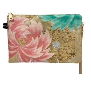 Clutch bag recrafted by hand from Vintage Japanese Kimono Obi