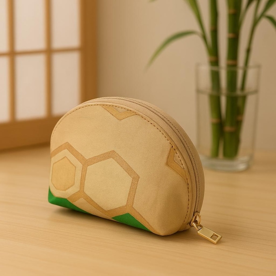 Vintage Silk Cosmetic Pouch – Upcycled Fukuro Obi with Hexagon Design