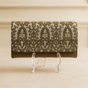 Brown Evening Formal Clutch Bag | Vintage Obi Accessories | AnninaDesigns