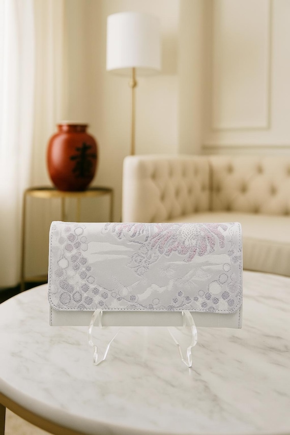 Handmade Japanese Obi Clutch | Vintage Kimono Silk Purse | Elegant Hexagon Wedding Bag